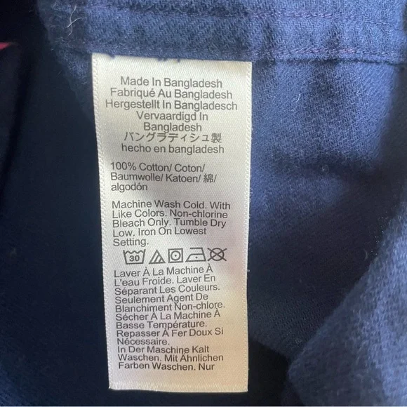 J. Crew Flannel Pajama Set Pink and Navy - Picture 14 of 15